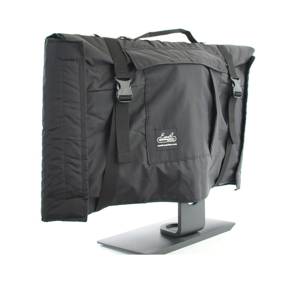 【5年間修理対応可能】32インチ/ディスプレイモニター用キャリングケース(マチあり)ナイロン ブラック 32MASHNYLNMBKEC Made in Japa...