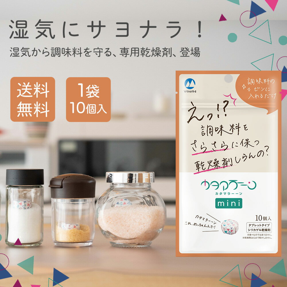 楽天PR MARKET PLACE【チャック付き！ 日本製 食品用 乾燥剤】カタマラーーンmini 調味料 スパイス 用 乾燥剤 10個 入り ドライキーパー 乾燥 吸湿剤 湿気 防止 湿気取り 密閉 キッチン用品 キッチン雑貨 調味料入れ 料理 調味料 主婦 ママ ポイント消化