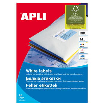 APLI アプリ マルチプリンター対応 A4 宛名ラベル 14面(105x40mm) 100枚 (AP-01275)【粘着ラベル ラベルシール ステッカ プリンタラベル 海外文房具 デザイン文房具 文房具かわいい OA用紙 オフィス事務用品 プリンタ用紙】