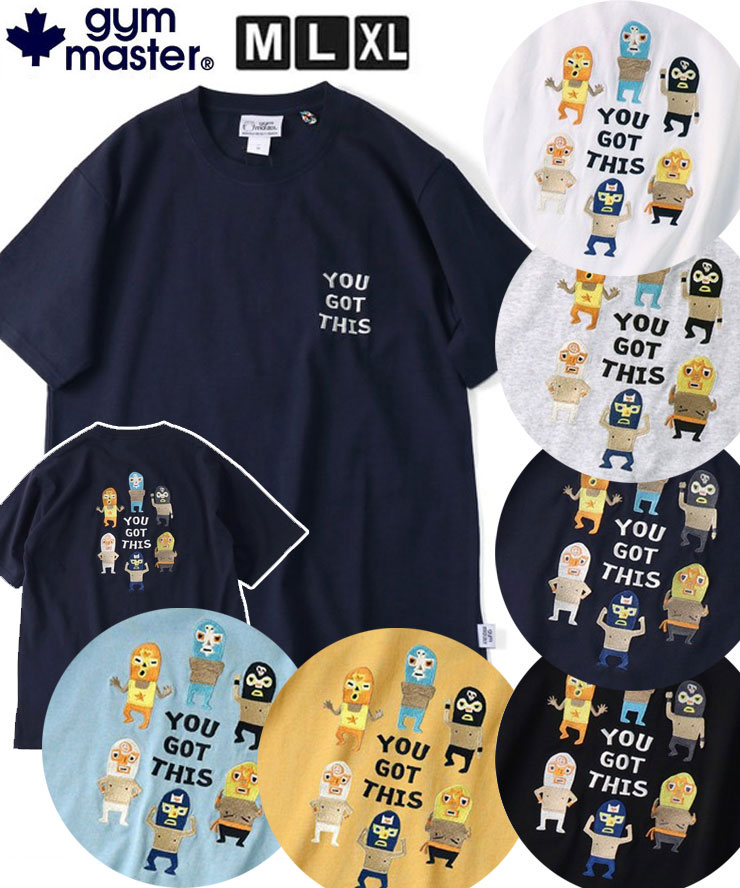gym master ジムマスター Tシャツ メンズ 半袖 7.4oz YOU GOT THIS 刺繍Tee G721707 春夏 厚手 刺繍Tシャツ コットン カジュアル アウトドア 春 夏 春夏 新作