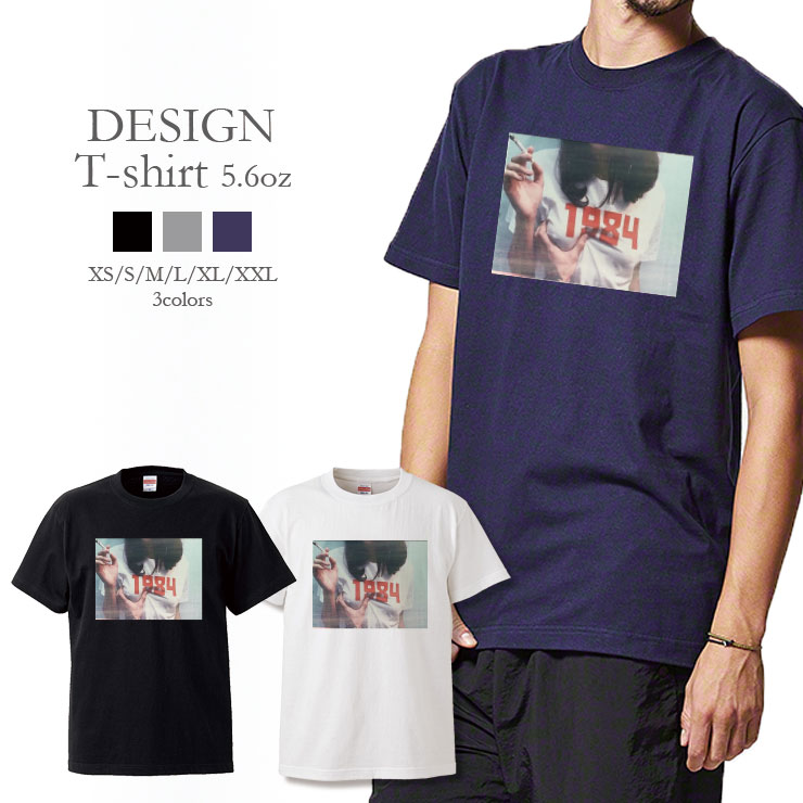 Tシャツ メンズ 半袖 プリント Uネック クルーネック 丸首 綿 半袖 カットソー おしゃれ アメカジ ストリート カジュアル レディース ユニセックス 大きいサイズ対応 セクシー ガール タバコ smoking ビンテージ