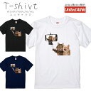 Tシャツ メンズ 半袖 プリント Uネック クルーネック 丸首 綿 半袖 カットソー おしゃれ アメカジ ストリート カジュアル レディース ユニセックス 大きいサイズ対応 おもしろTシャツ ネコ 猫 シャッターチャンス 猫ちゃん