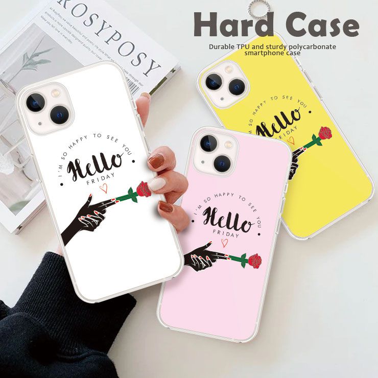 Galaxy S25 S24 S23 Ultra Galaxy A54 5G Galaxy A22 クリア ハード ケース スマホケース おしゃれ 薔薇 バラ 花 手 ロゴ ハート ゴシック [SC-53D/SCG21/SC-51D/SCG19/SC-52D/SCG20/SC-53C/SCG15/SC-51C]