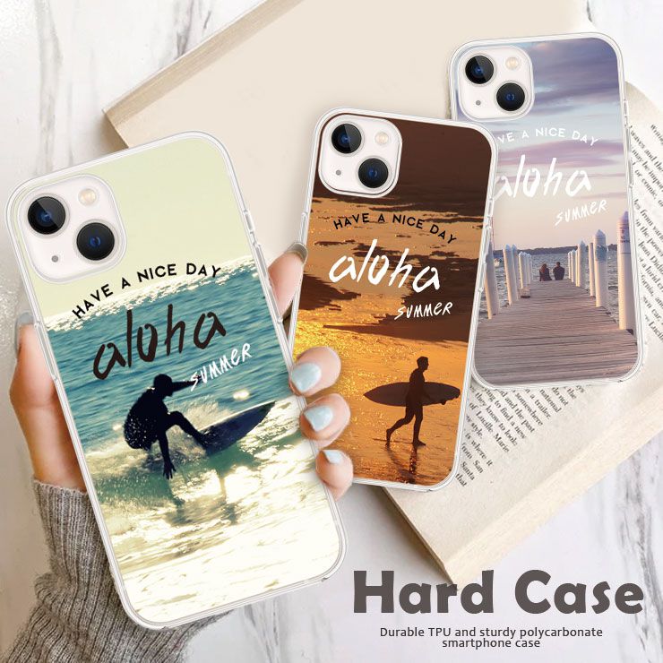 iPhone17 Pro iPhone17ProMax Air iPhone16e iPhone16 Pro 15Pro Max iPhone14 Pro 13 Pro iPhone12 ケース スマホケース ハードケース カバー かわいい おしゃれ サーフィン aloha アロハ Have a nice day 夏 海 ビーチ カップル