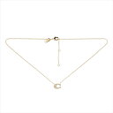 【スペシャル】[コーチ] ペンダント ネックレス COACH Plated Brass Pave Signature Necklace 91433 GLD