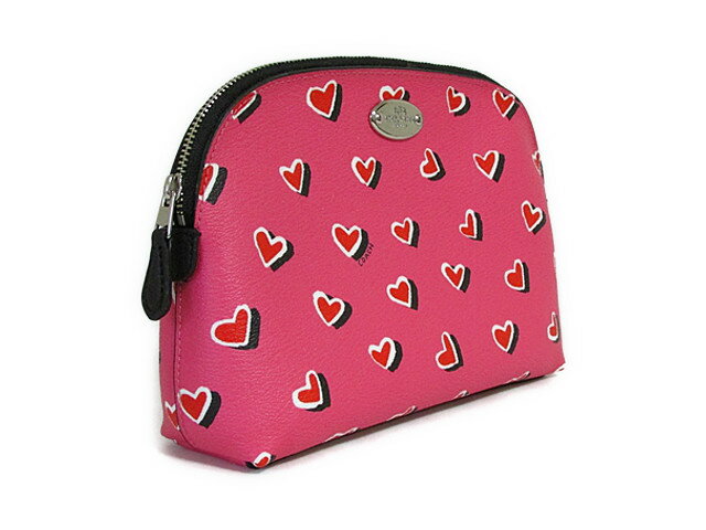 コーチ（COACH) 【スペシャル】Coach コーチ ポーチ ハートプリント コスメティック ケース 52685 ピンク【新品】COACH Heart Print Cosmetic Case (Style F52685 SV/P1) SV/Pink Multicolor