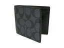 yXyVzCoach R[` 2܂ z _u rtH[h VOl`[ PVC 75083 `R[/ubNyVizCOACH Double Bilfold Signature PVC (Style F75083 CQ/BK) Charcoal/Black