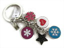 コーチ キーホルダー スノーフレイク チャーム キーフォブ COACH SNOWFLAKE MULTI MIX KEY RING KEY CHAIN FOB F62725 SV/2M