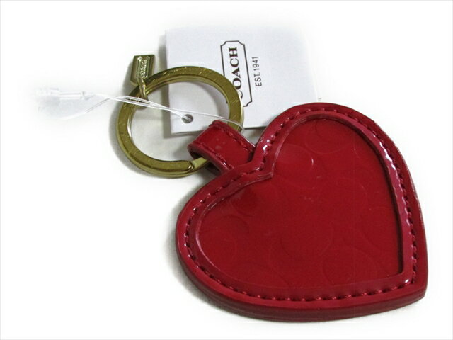 【スペシャル】コーチ キーホルダー キーチェーン ハート ミラー キーホブ COACH Embossed Liquid Heart Mirror Key Fob F67433 B4/RD B4/Red [並行輸入品]