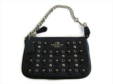 【スペシャル】コーチ リストレット ノリータ COACH Nolita Floral Rivets Wristlet 65726 SVADT SV/Navy Black [並行輸入品]