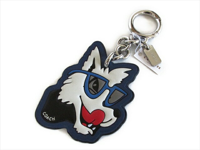 【スペシャル】コーチ キーホルダー ウルフ キーフォブ COACH Wolf Leather Bag Charm Key Fob F58886 SV/MC [並行輸入品]