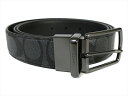 【スペシャル】コーチ ベルト シグネチャー リバーシブル COACH Signature Reversible Belt Cut To Size F64825 CQ/BK Charcoal/Black