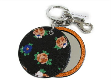 【スペシャル】コーチ キーホルダー キーチェーン フローラル ディスク ミラー キーホブ COACH Floral Disc MIRROR Key Fob F58500 SVLPJ