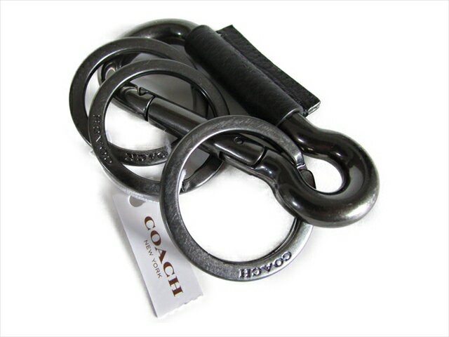 【スペシャル】コーチ キーホルダー カラビナ キーフォブ COACH Carabiner Key Fob Charm F64769 BLK