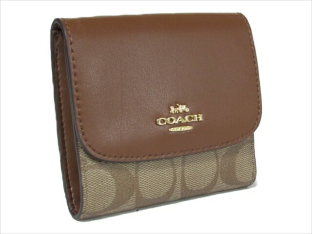 【スペシャル】[コーチ] 3つ折り 財布 シグネチャー スモール COACH SIGNATURE PVC SMALL WALLET F87589 IME74 IM/Khaki/saddle 2