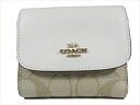 yXyVz[R[`] 3܂ z VOl`[ X[ COACH SIGNATURE PVC SMALL WALLET F87589 IMDQC IM/Light Khaki/Chalk