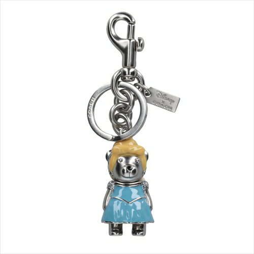 【スペシャル】 コーチ キーホルダー ベアー チャーム キーフォブ COACH Disney Cinderella Bear Bag Charm Key Fob C0266 SVBLM