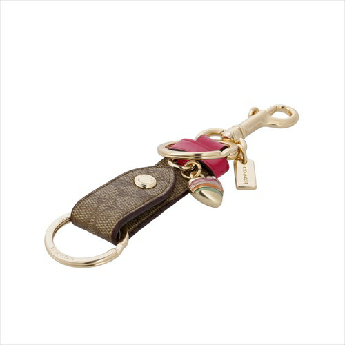 コーチ キーホルダー チャーム Coach Valet Trigger Snap Bag Charm Signature Heart Key Ring FOB C8218 IMTW6