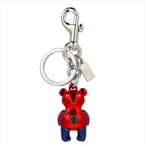 【スペシャル】 コーチ スパイダーマン キーフォブ COACH Marvel Spider Man Bear Bag Charm Key Fob 2754 SV/Bluejay/Red