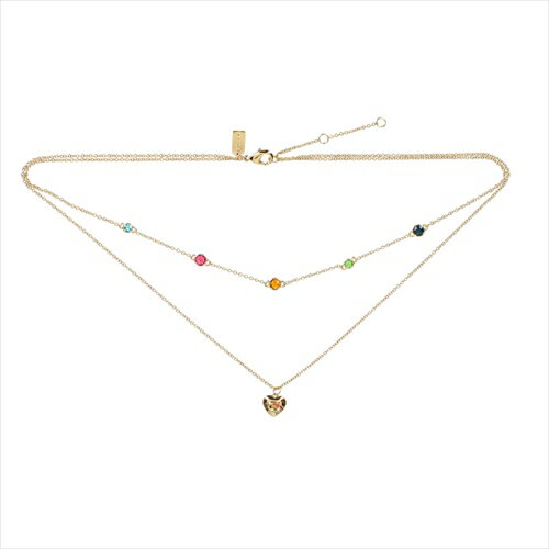 ハートネックレス（レディース） 【スペシャル】[コーチ] ペンダント ネックレス COACH C Rainbow Heart Layered Necklace CL153 GD/MC Gold/Multi color