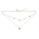 ハートネックレス（レディース） 【スペシャル】[コーチ] ペンダント ネックレス COACH C Rainbow Heart Layered Necklace CL153 GD/MC Gold/Multi color