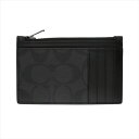 R[` K J[hP[X COACH Zip Card Case Signature C4281 QBA45 QB/Black/Blcak