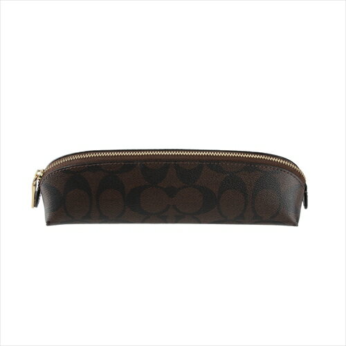 コーチ コーチ ポーチ ペンシルケース COACH Signature Leather Pencil Case C6333 IMAA8 IM/Brown/Black