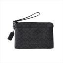 コーチ クラッチバッグ COACH Zip Pouch Signature CW168 QBMI5 QB/Charcoal/Black(4)