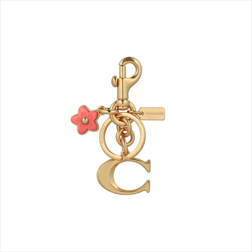 コーチ キーホルダー COACH Logo Signature Flower C Metal Bag Charm C8627 GDRRJ GD/Taffy