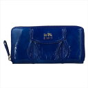 コーチ 長財布 ヴィンテージ COACH Madison Patent Accordion Zip 46620 SVULT SV/Ultramarine