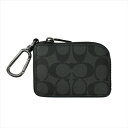 [R[`] K J[hP[X COACH L Zip Key Case Signature CB927 QBO4G QB/Charcoal