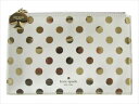 【スペシャル】[ケイトスペード] ペンシル ポーチ kate spade 762064 Pencil Pouch gold dots