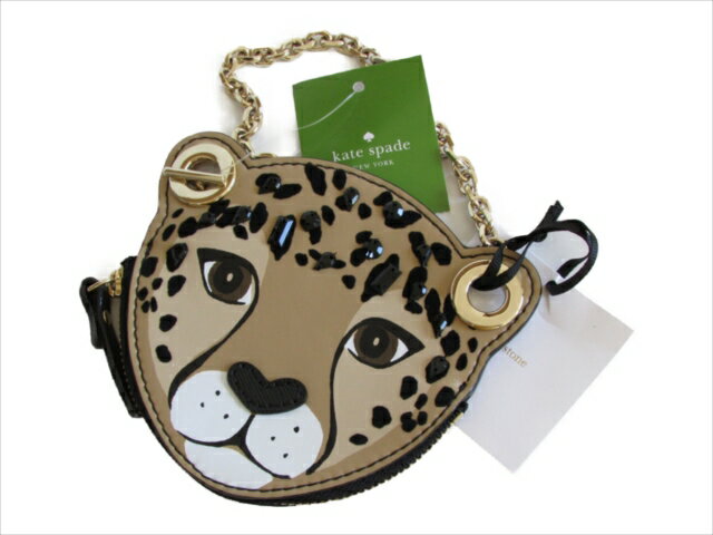 ケイトスペード 【スペシャル】[ケイトスペード] コインケース チャーム レオパード コイン パース kate spade Leopard Coin Purse WLRU5025 Run Wild black