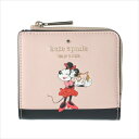 ケイトスペード 折りたたみ財布 ミニーマウス Kate Spade Disney Minnie Mouse L-zip Bifold WLR00285