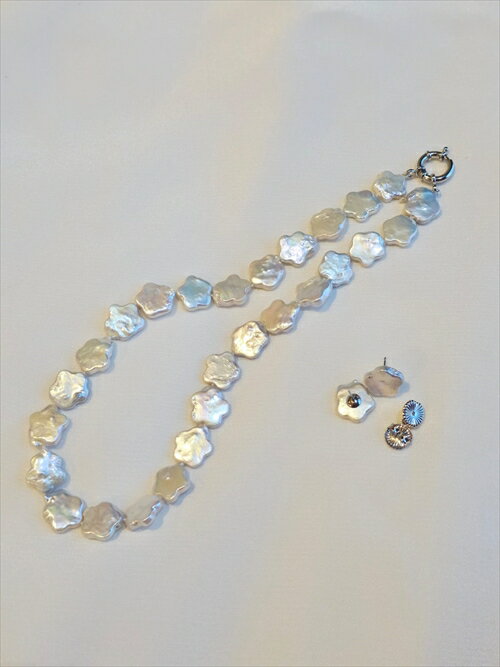 淡水真珠 バロック ネックレスチョーカー お花 【Pelulu】