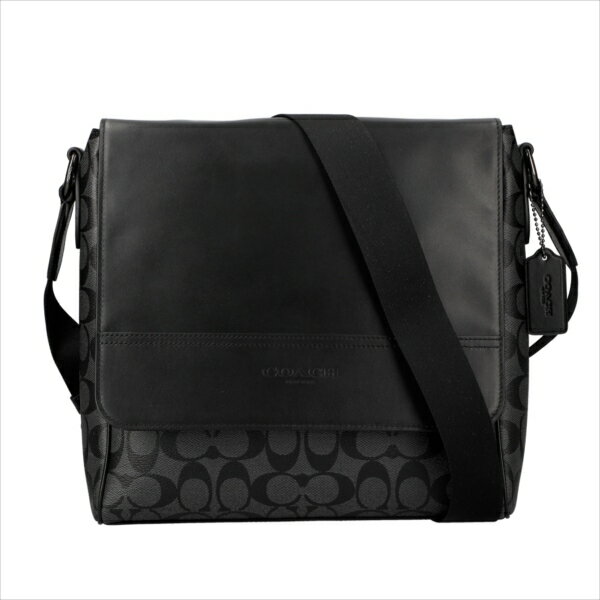 【スペシャル】[コーチ] 斜め掛けバッグ メッセンジャー COACH Houston Map Bag Signature 573 QBMI5 QB/Charcoal/Black