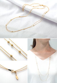 ロングネックレスK182連80cm