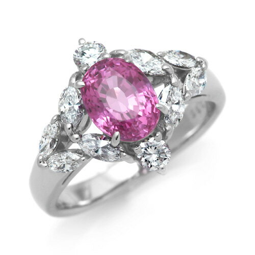 プラチナピンクサファイアリング リングサイズ11号 サイズ変更可