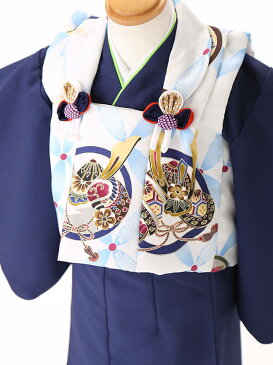 【1歳 男の子 着物レンタル】【端午の節句】【こどもの日】【1歳前後】【被布】【祝着】【お食い初め】【初節句】【写真撮影】【ベビー】【赤ちゃん着物】【誕生日】 往復送料無料 青 七宝 IAN0003