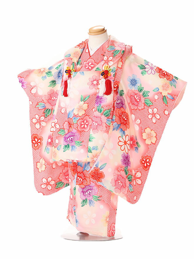 七五三 着物 3歳 レンタル 七五三 被布 レンタル七五三 3歳 女の子 レンタル 着物 セット ひふ 被布セット 三歳 ピンク JK3338身長 90cm 9...