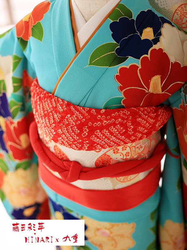 七五三 着物 7歳 フルセット レンタル 七五三 レンタル 7歳 女の子 送料 無料 結び帯 モダン柄 115cm 120cm 125cm 藤田彩華・HINAEI×九重 青 水色 7232 【レンタル】