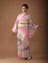 【美人きもの】訪問着 レンタル フルセット 着物 ピンク色 20代 女性 結婚式 七五三 入学卒業 お宮参り 正絹【綸子】 往復送料無料 3泊4日 kt6117...
