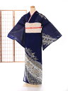 夏 訪問着 レンタル 絽 訪問着 夏用 フルセットレンタル 絽 着物 レンタル 夏 紺 【訪問着 レンタル モダン】 華紋【結婚式】】【お茶会】【パーティ】【食...