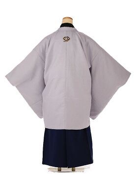 【レンタル】【卒業式 袴 レンタル 小学生】【卒業式】【男の子】【袴レンタル】【着物レンタル】子供用 ジュニア紋付袴レンタル グレー×紺 紋付きフルセット 羽織レンタル 袴145cm 150cm 155cm10歳〜13歳 十三参り 小学校卒業式 6年生 往復送料無料 FC1344