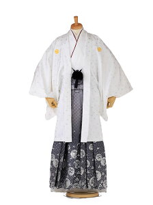 【レンタル】【袴 男 成人式】【はかま】【20歳】【男袴】【ベーシック男袴】男 着物レンタル 【 白 ホワイト】グレー袴 羽織レンタル メンズ 二次会・卒業式・結婚式 175cm 183cm ★往復送料無料★XG0023ネット通販