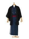 【簡単きもの】【ワンタッチ帯】男きもの絽 夏用 7月8月【七五三 父 着物 レンタル】 着流し 羽織着物 パパ 七五三 街歩き 撮影 アンサンブルフルセット 男...