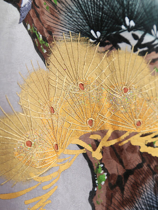 【レンタル】【刺繍】【手描き友禅】【お宮参り 男の子 レンタル】【産着レンタル 男の子 正絹】【国産】【初着】【フルセット】侍 富士山 着物 帽子 よだれかけ お守り 黒 3泊4日 [往復送料無料] bb0026