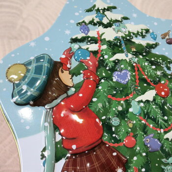 Belle&Booベルアンドブークリスマスツリーティン缶エンボス加工ブリキ缶XmasChristmasうさぎ雑貨うさぎ好き