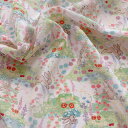 【訳あり】生地 撥水 布 1枚【148cm×75cm】Belle&Boo fabrics 撥水生地 Boos Meadow ベルアンドブー 総柄 花柄 うさぎ カットクロス