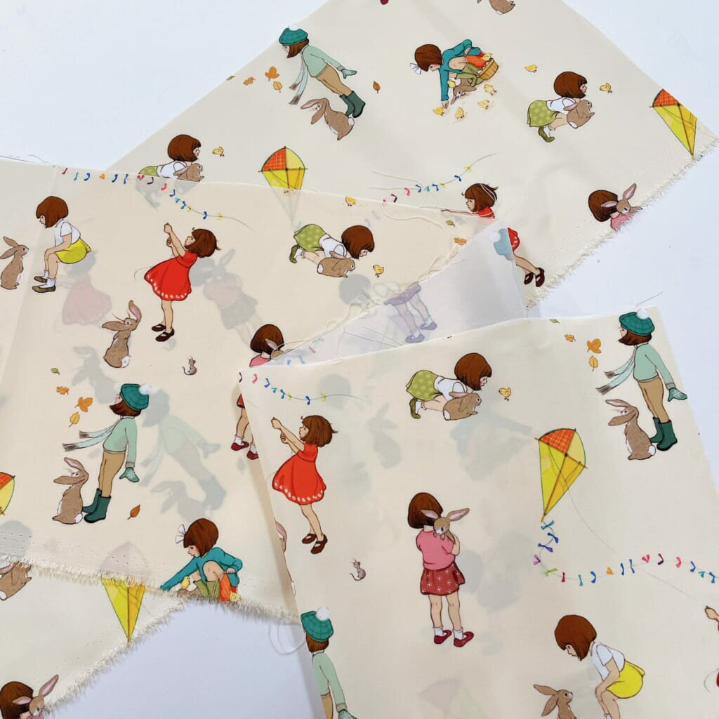 生地 撥水 布 1枚Belle&Boo fabrics Classic Belle&Boo クラシックベル＆ブー ベルアンドブー ファブリック 総柄 うさぎ はぎれ カットクロス